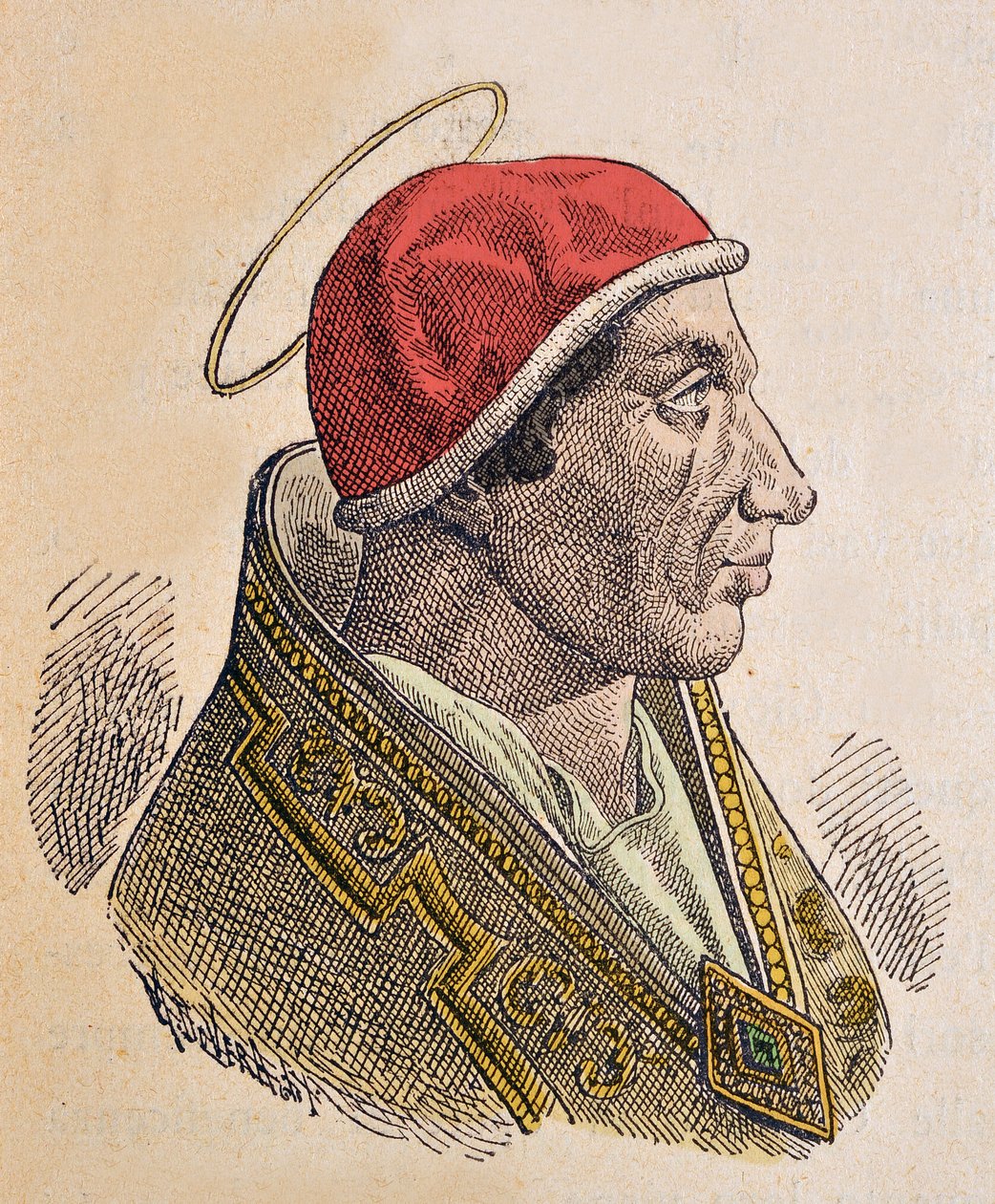 Porträtt av påven Hormisdas (Ormisda) (514-523) av Italian School
