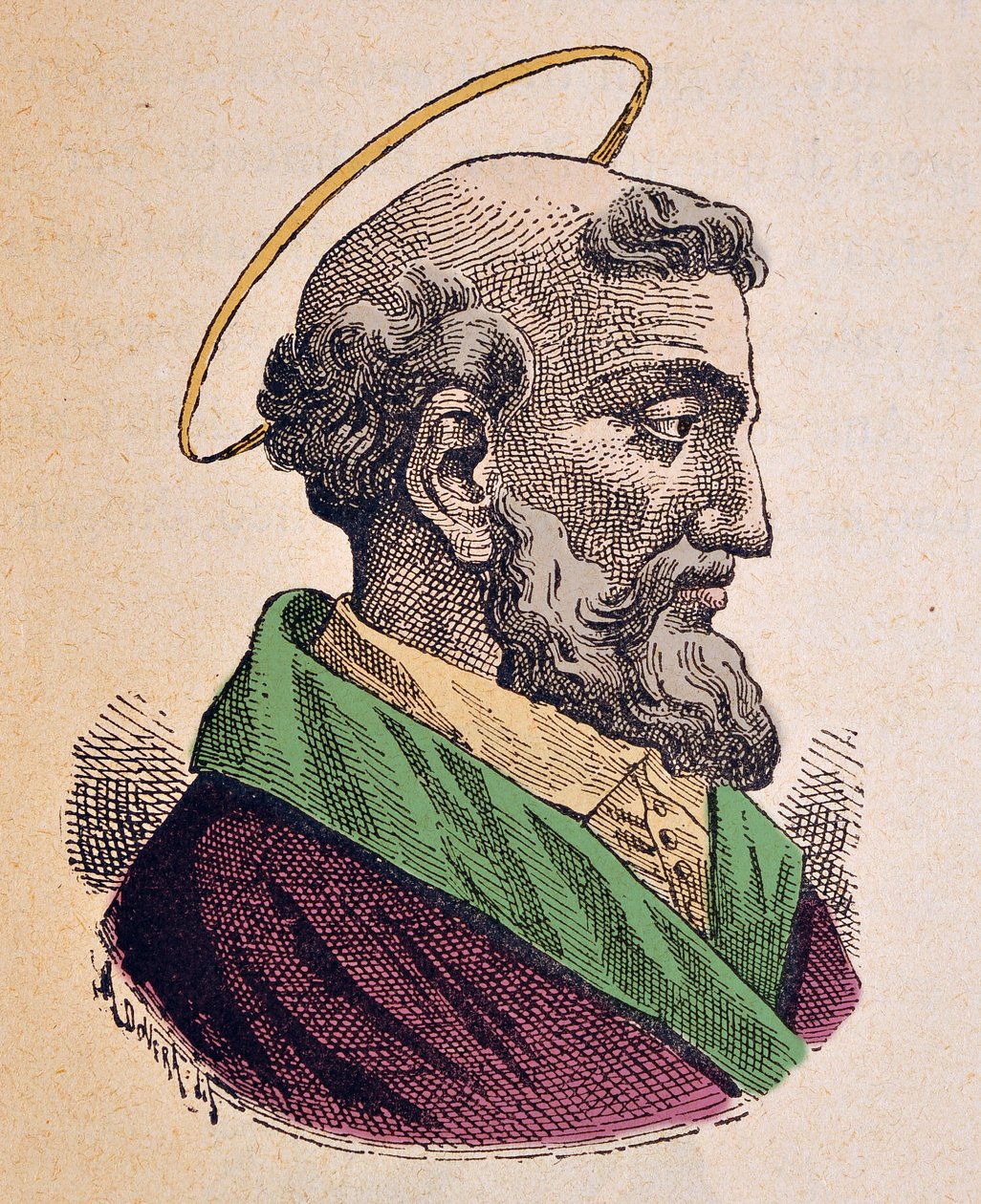 Porträtt av påven Hygin (136/138-142) av Italian School