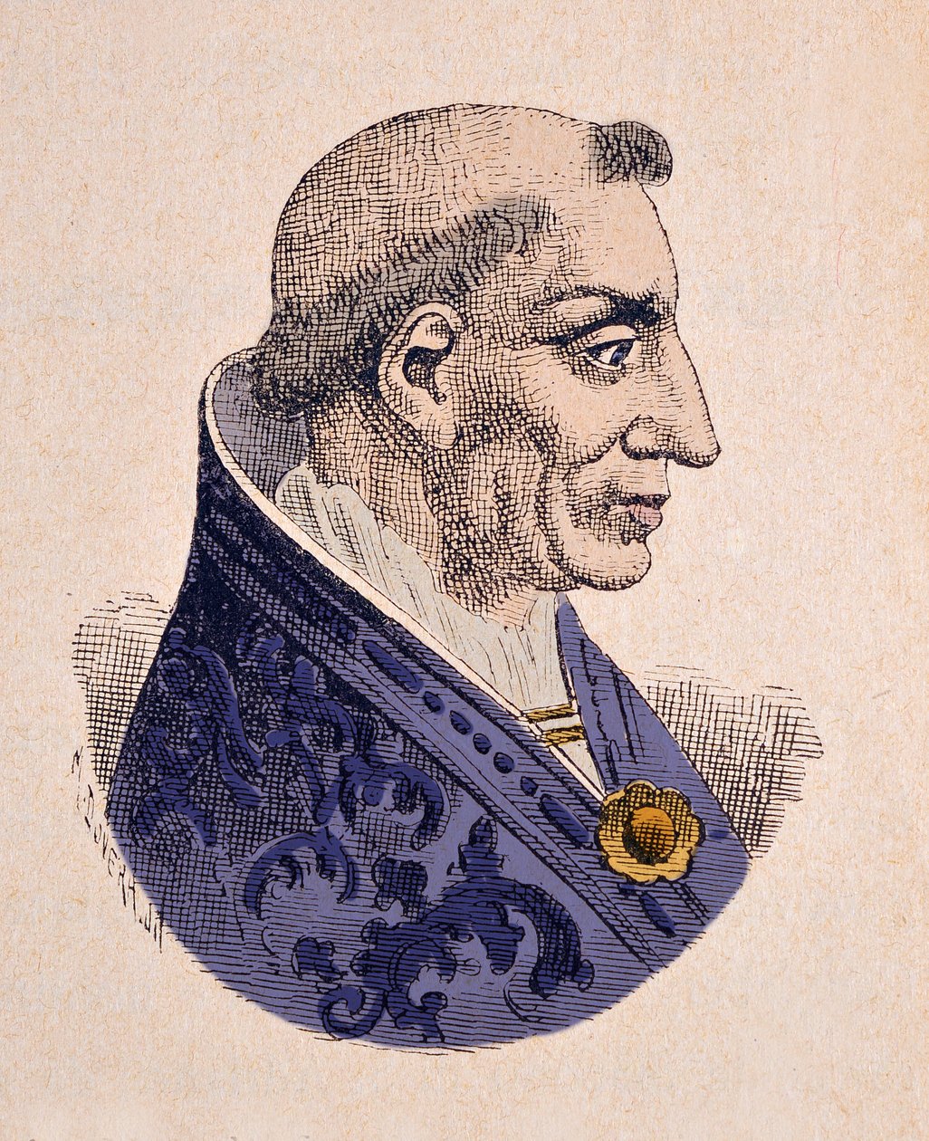 Porträtt av påven Innocentius V (Innocenzo, Innocentius) (1276) av Italian School