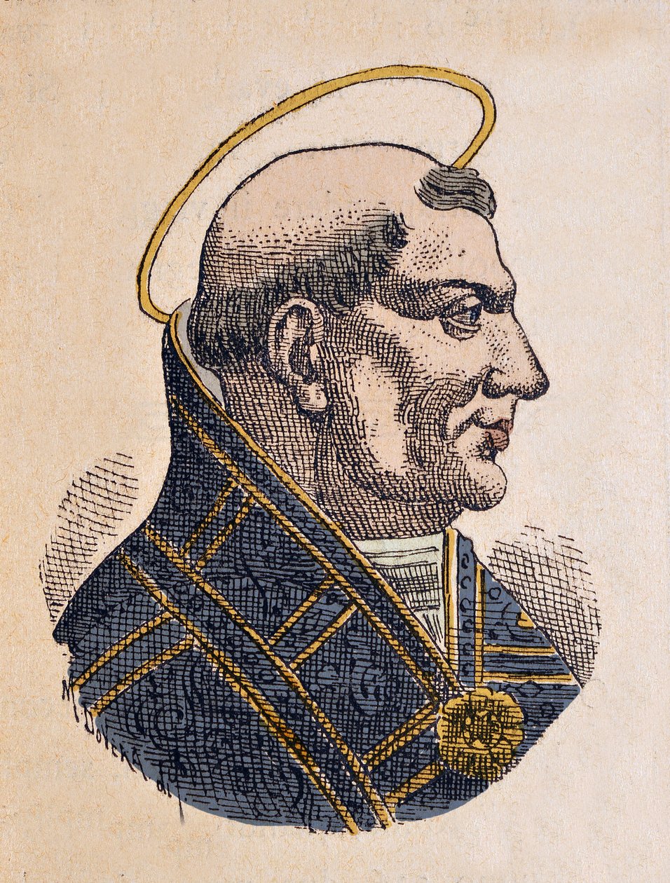 Porträtt av påven Johannes II (Giovanni eller Ioannes) (533-535) av Italian School