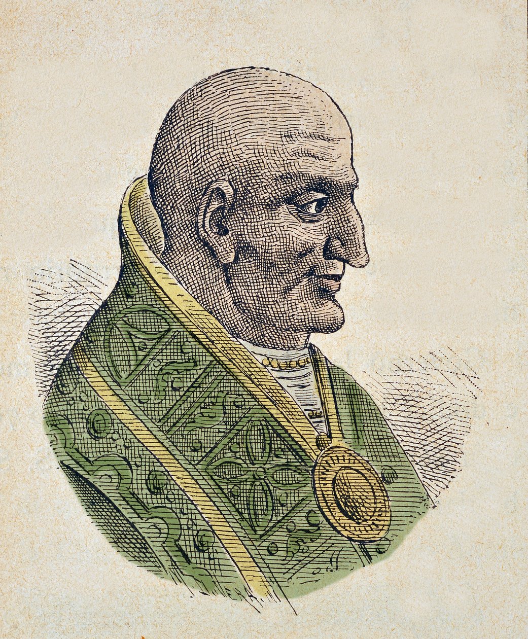 Porträtt av påven Johannes VII (Giovanni eller Ioannes) (705-707) av Italian School