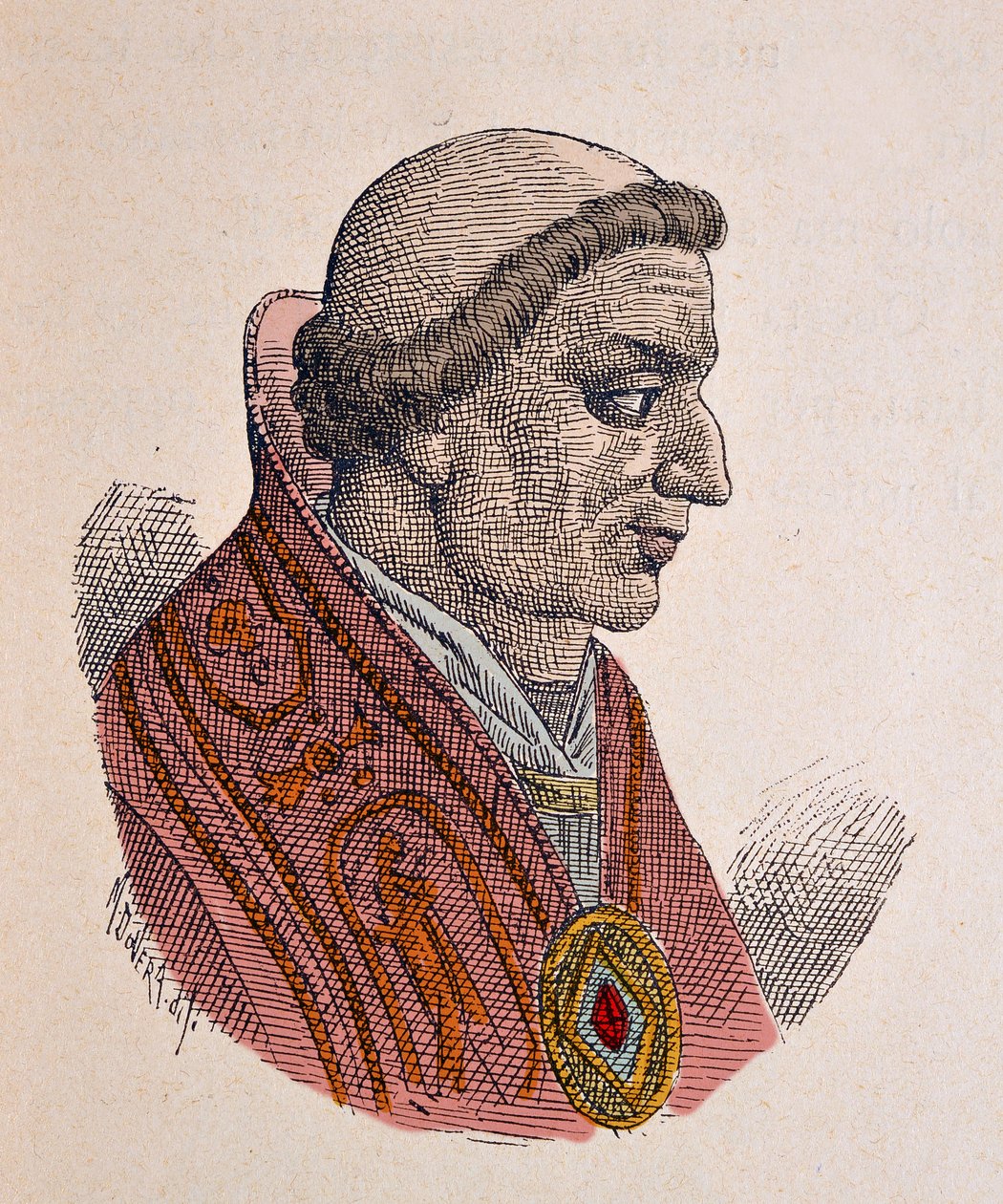 Porträtt av påven Johannes V (Giovanni eller Ioannes) (685-686) av Italian School