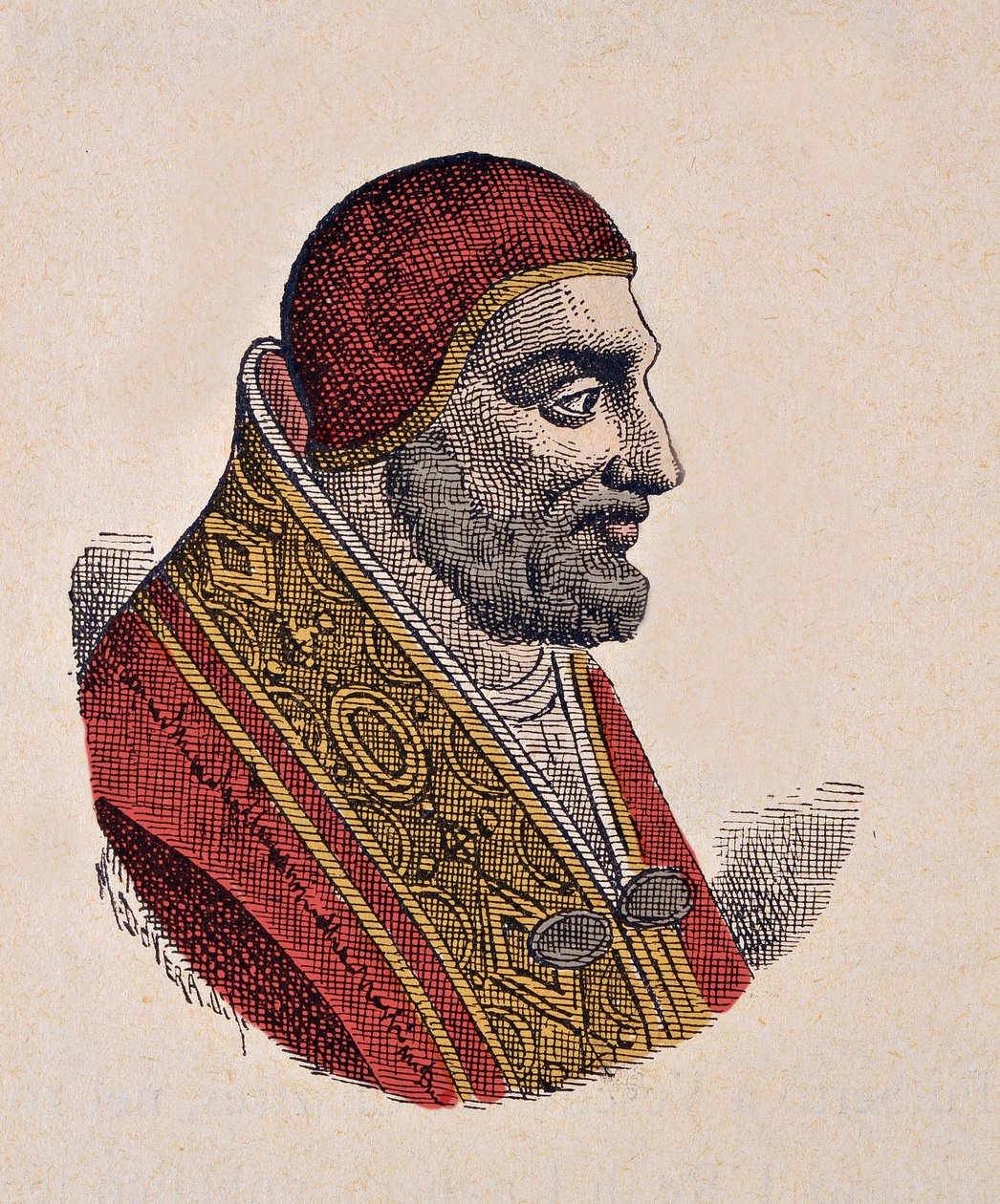 Porträtt av påven Johannes XIX (Giovanni, Ioannes) (1024-1032) av Italian School