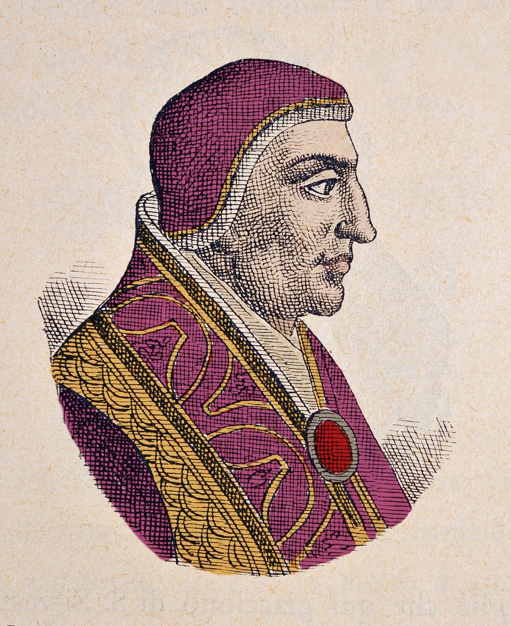 Porträtt av påven Johannes XVIII (Giovanni, Ioannes) (1003-1009) av Italian School