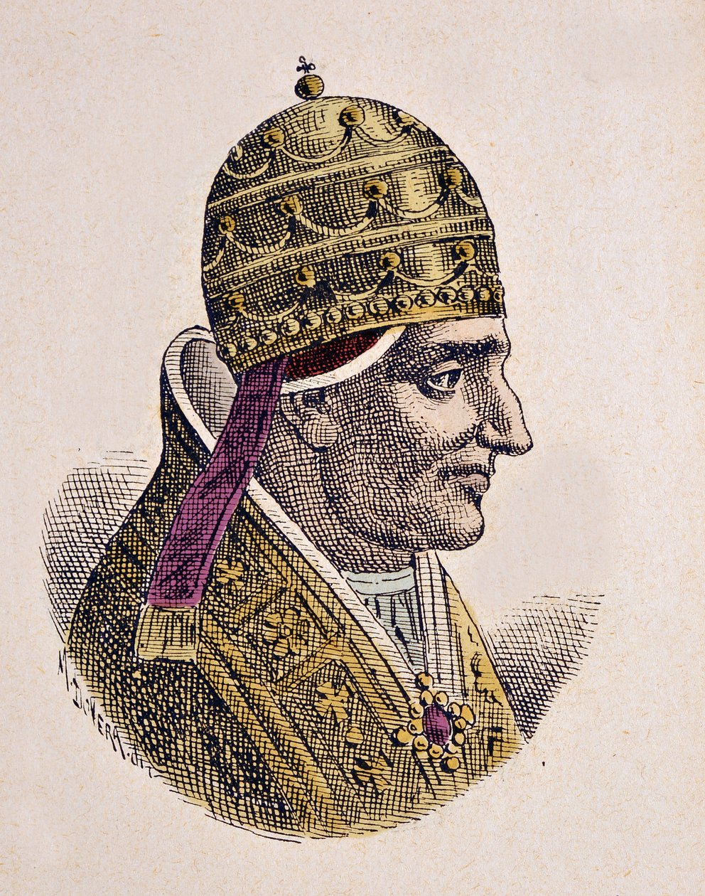 Porträtt av påven Leon VII (Leo eller leone) (936-939) av Italian School