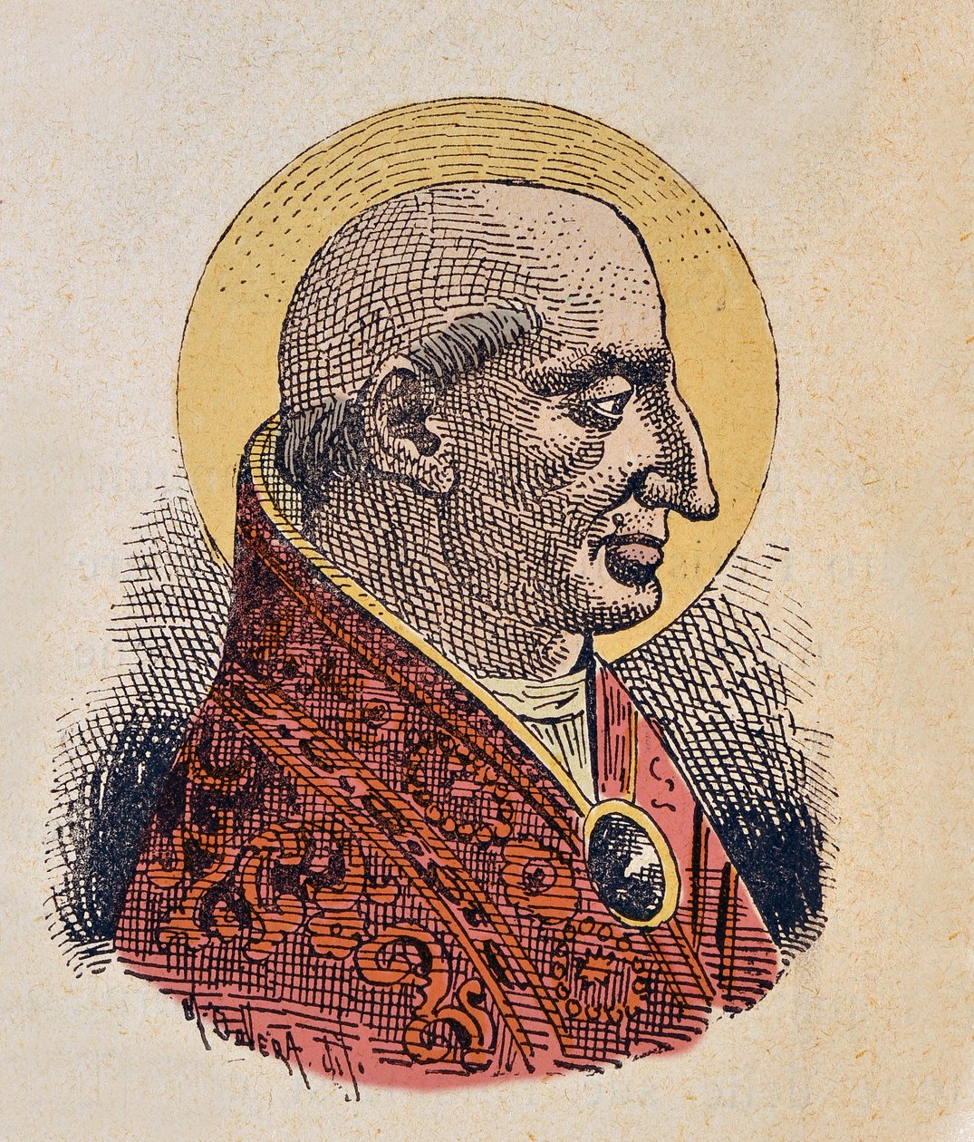 Porträtt av påven Lucius Ier (Lucio I) (253-254) av Italian School