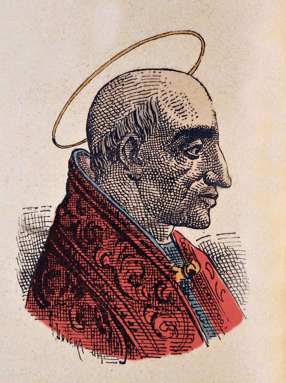 Porträtt av påven Marcellin (Marcellinus eller Marcellino) (296-304) av Italian School