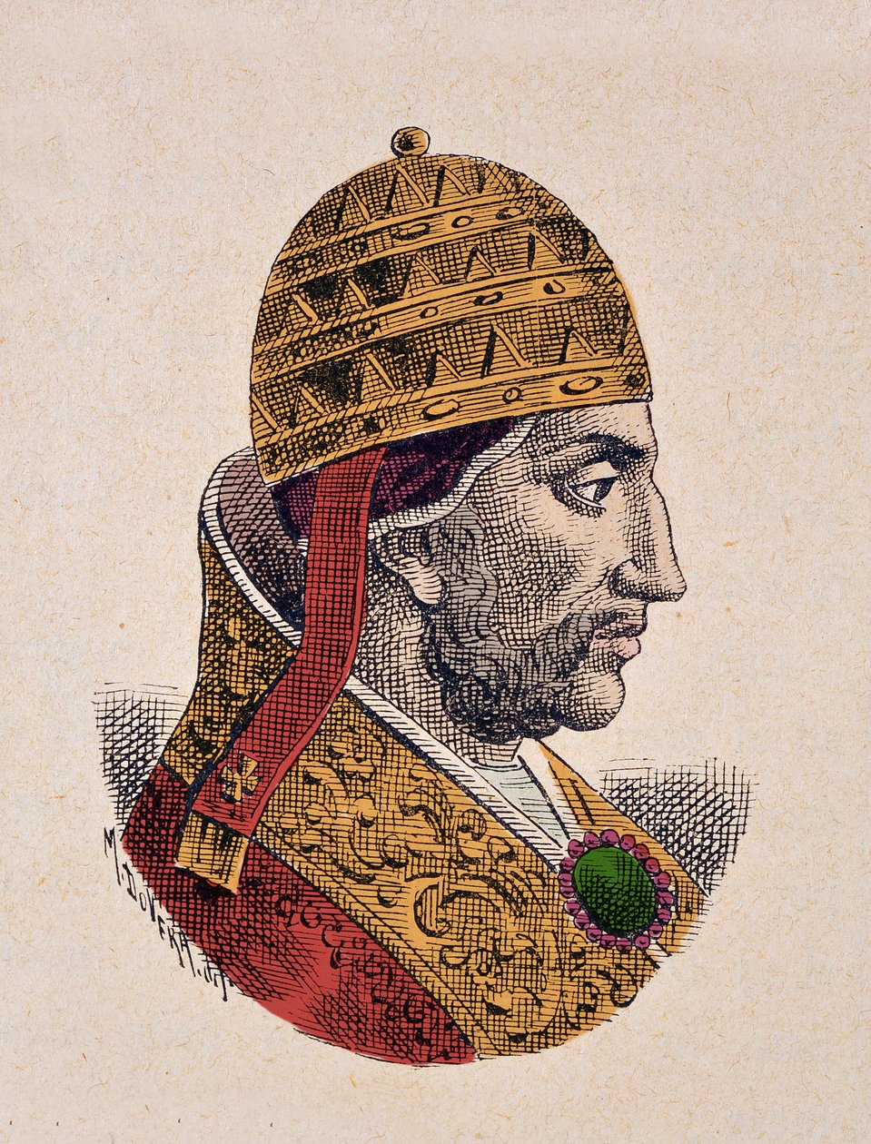 Porträtt av påven Nicolas III (Nicola, Nicholas eller Nicolo eller Niccolo eller Nicolaus) (1277-1280) av Italian School