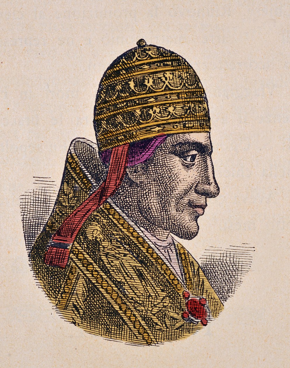 Porträtt av påven Nicolas II (Nicola, Nicholas eller Nicolo eller Niccolo eller Nicolaus) (1058-1061) av Italian School