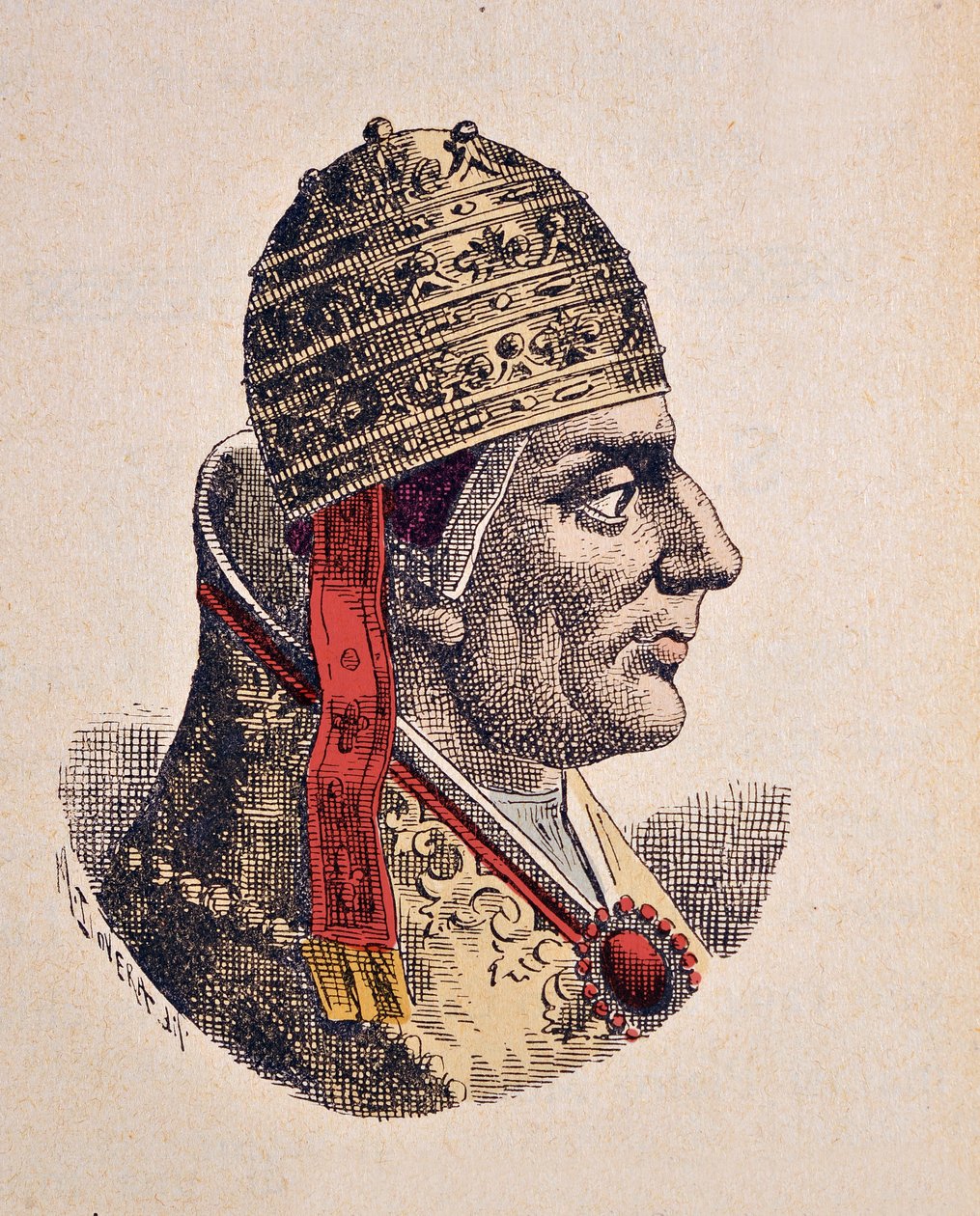 Porträtt av påven Nicolas IV (Nicola, Nicholas eller Nicolo eller Niccolo eller Nicolaus) (1288-1292) av Italian School
