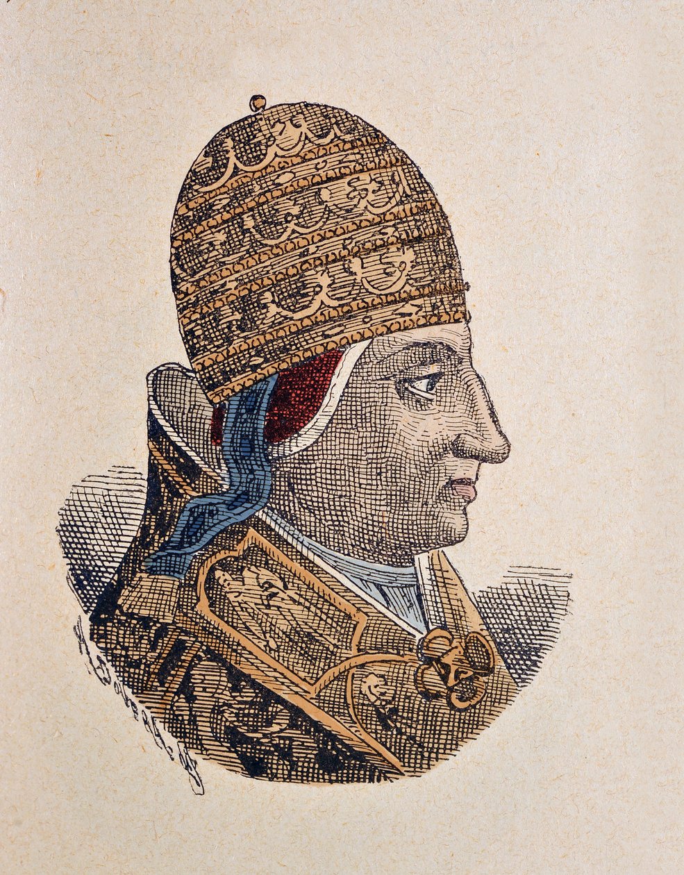 Porträtt av påven Nicolas V (Nicola, Nicholas eller Nicolo eller Niccolo eller Nicolaus) (1447-1455) av Italian School
