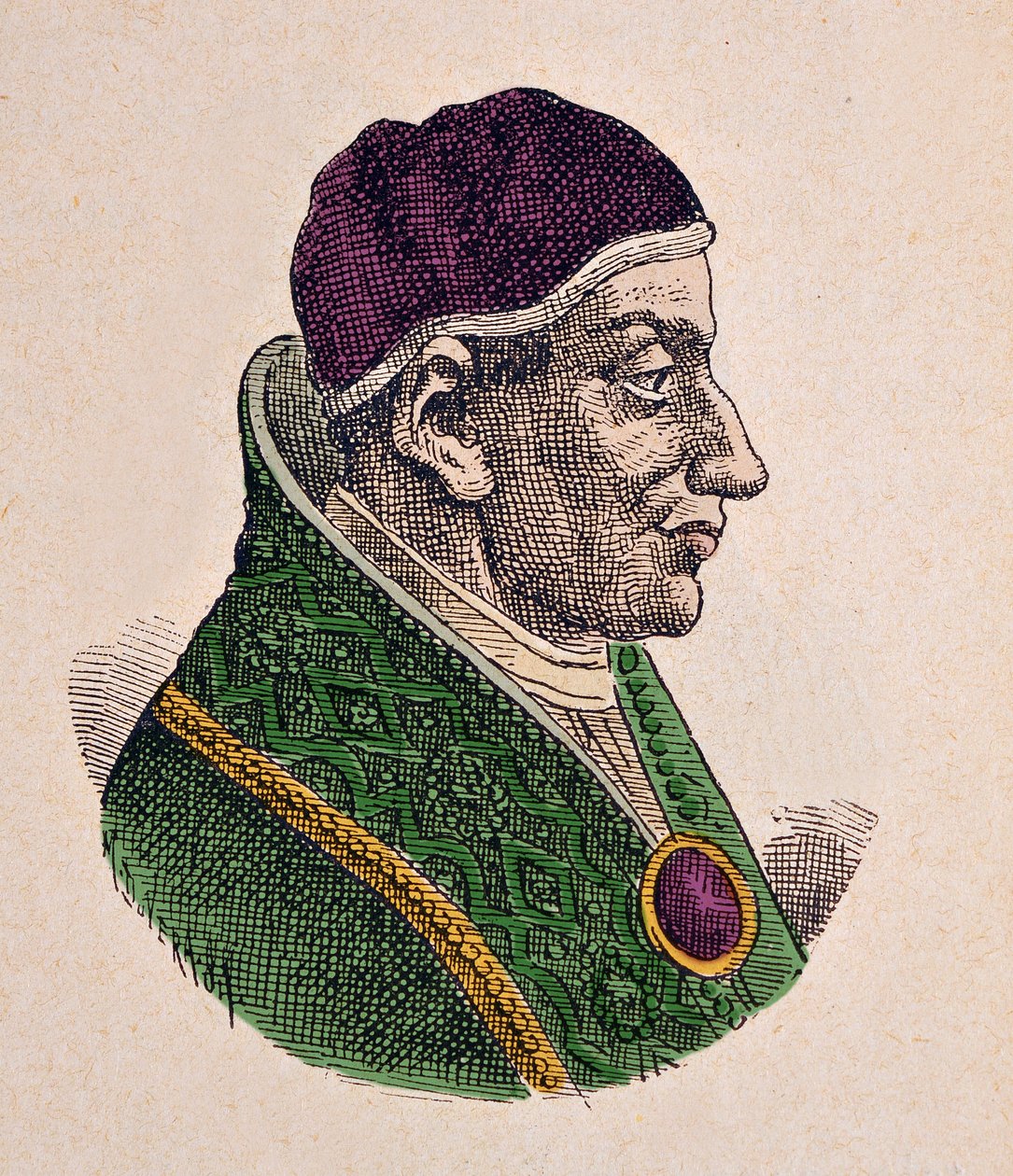 Porträtt av påven Pascal Ier av Italian School