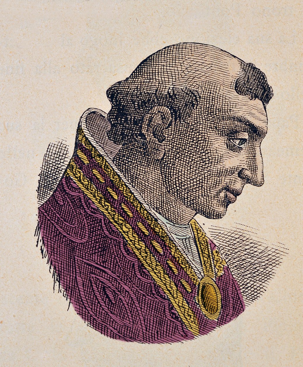 Porträtt av påven Romain (Romano, Romanus) (897) av Italian School