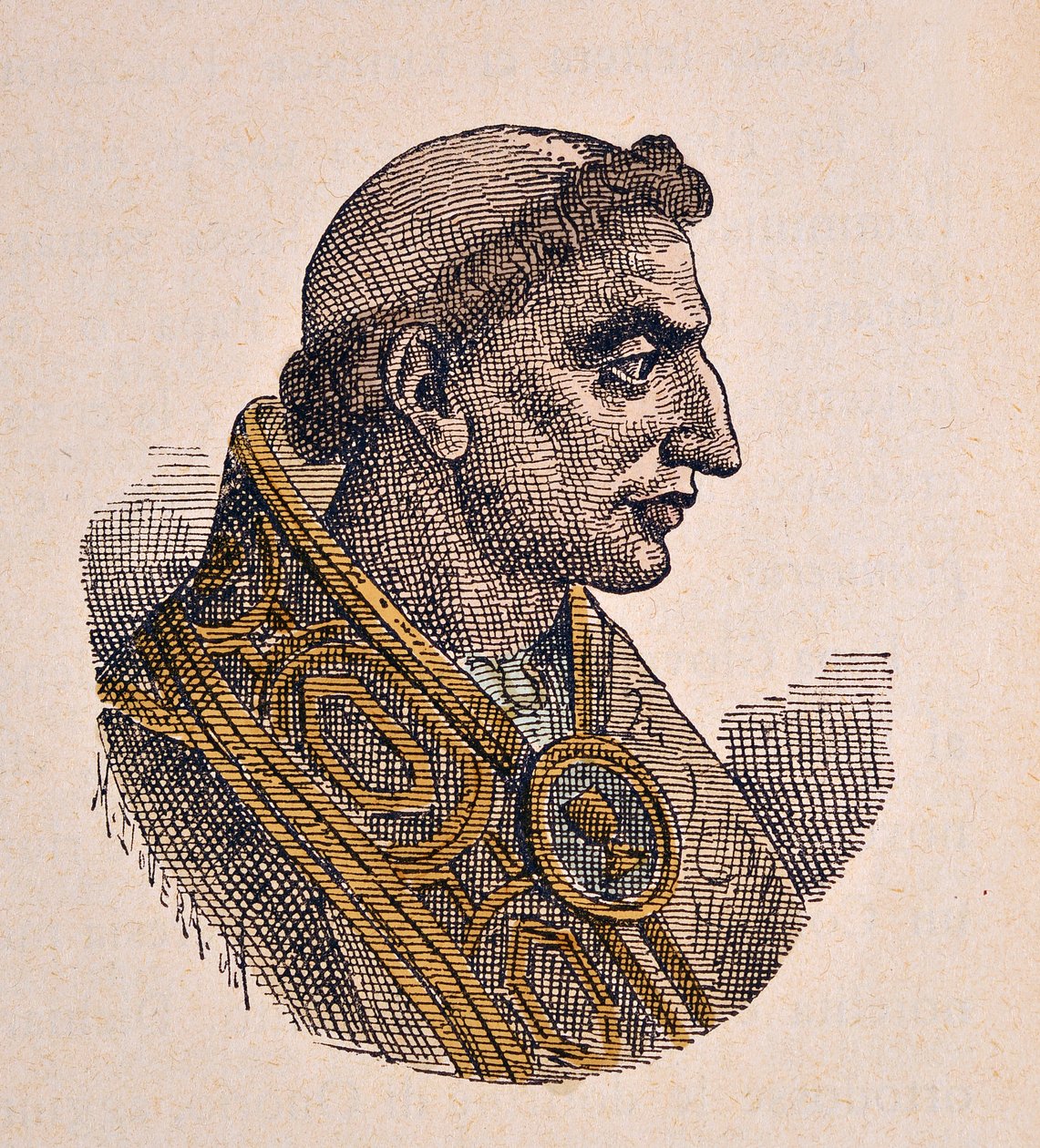 Porträtt av påven Severin Ier (Severinus eller Severino) (638/640) av Italian School