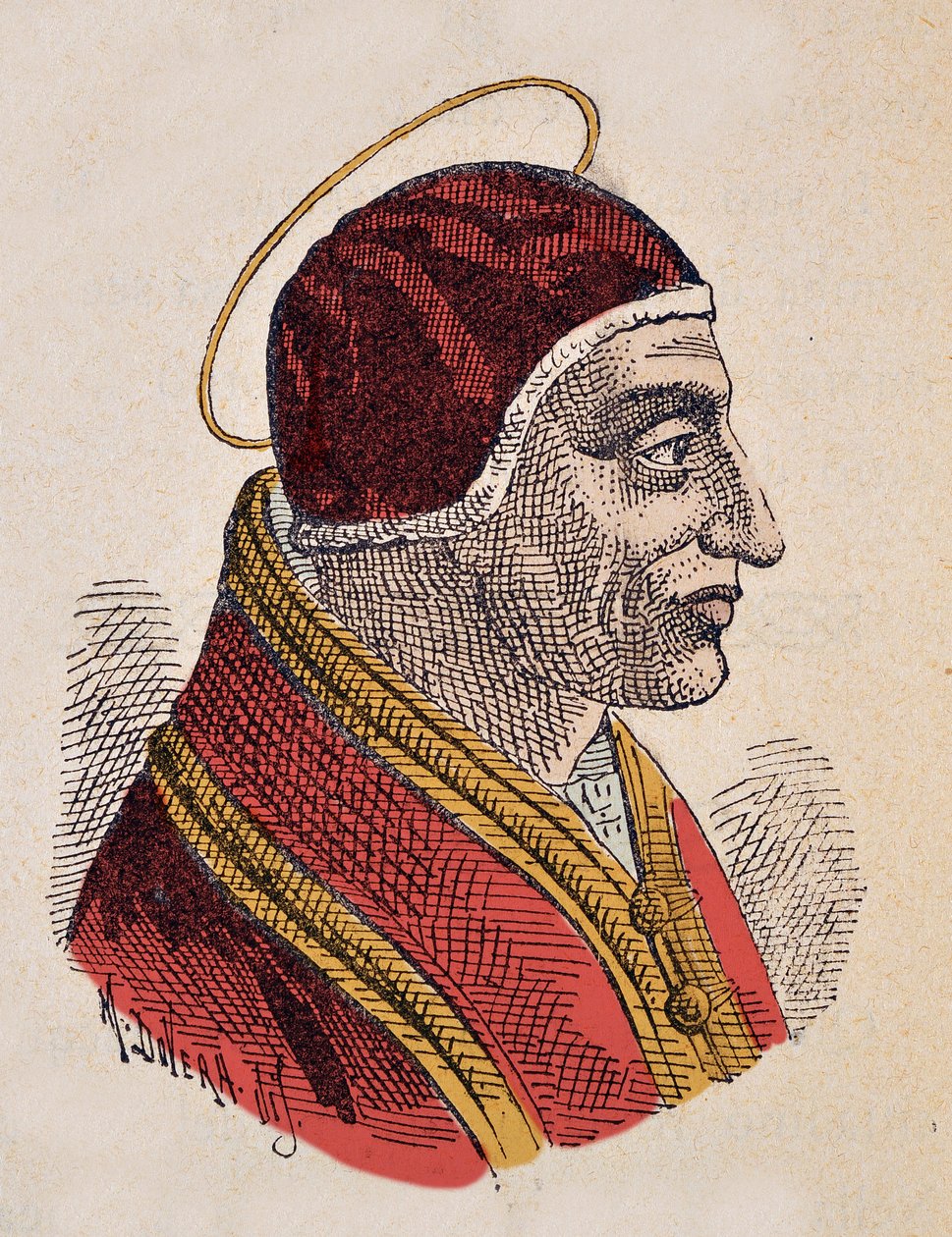 Porträtt av påven Sixte II (Sixtus eller Sisto) (258) av Italian School