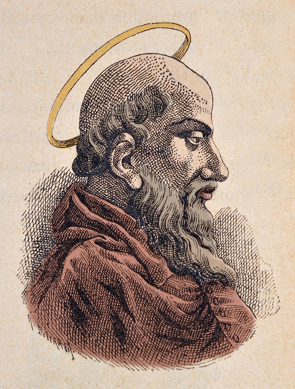 Porträtt av påven Sixte Ier (Xyste eller sixtus eller sisto I) (115-125) av Italian School
