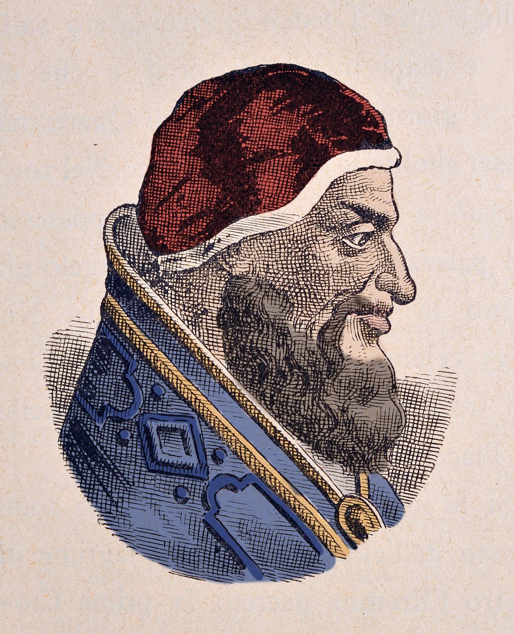 Porträtt av påven Urbain II (Urban eller Urbanus eller Urbano) (1088-1099) av Italian School