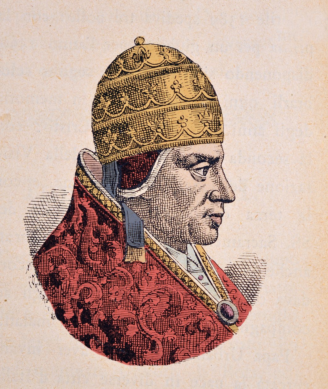 Porträtt av påven Urbain VI (Urban eller Urbanus eller Urbano) (1378-1389) av Italian School