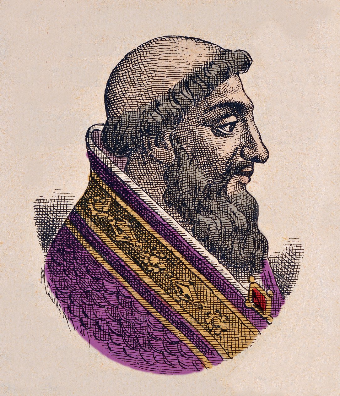 Porträtt av påven Victor II (Vittore) (1055-1057) av Italian School