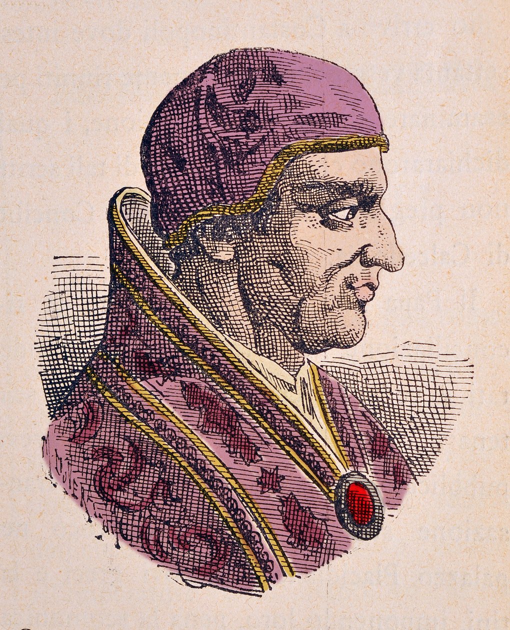 Porträtt av påven Vigile (Vigilius eller Vigilio) (537-555) av Italian School