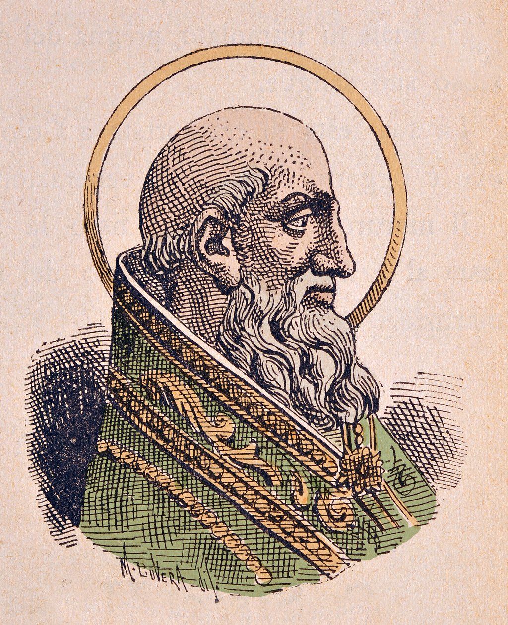 Porträtt av påven Sankt Stefan I av Italian School