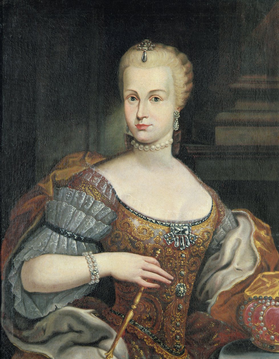 Porträtt av hustru till Pietro Leopoldo di Lorena, ca 1750 av Italian School