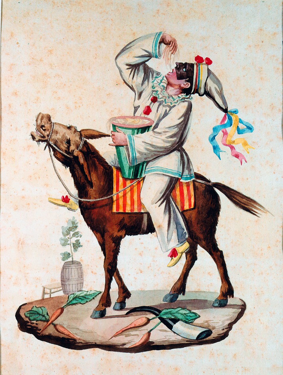 Pulcinella (Polichinelle) karaktär av commedia dell