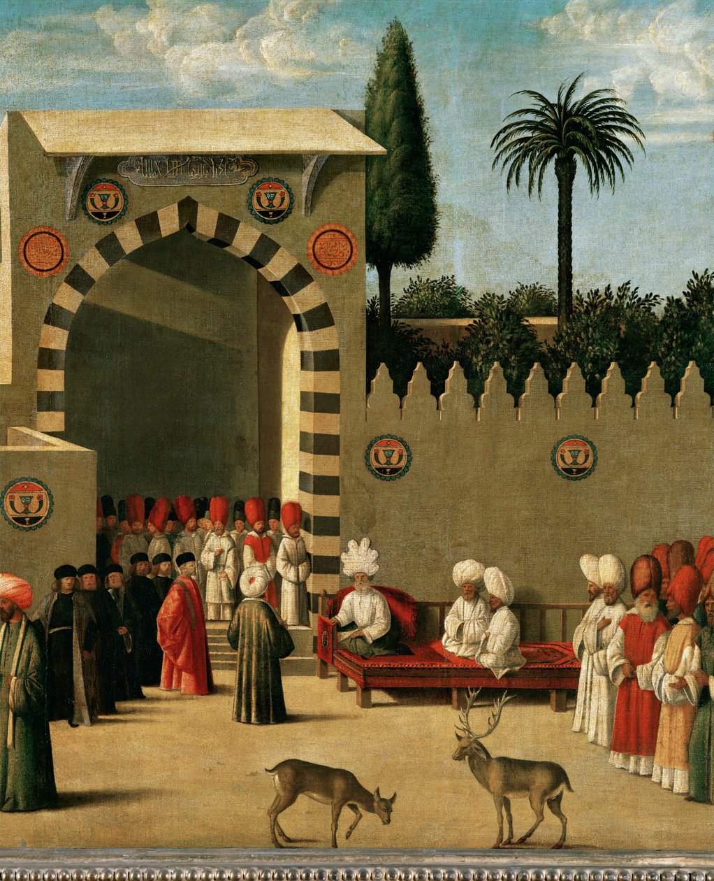 Mottagande av en venetiansk ambassad i en orientalisk stad ... av Italian School
