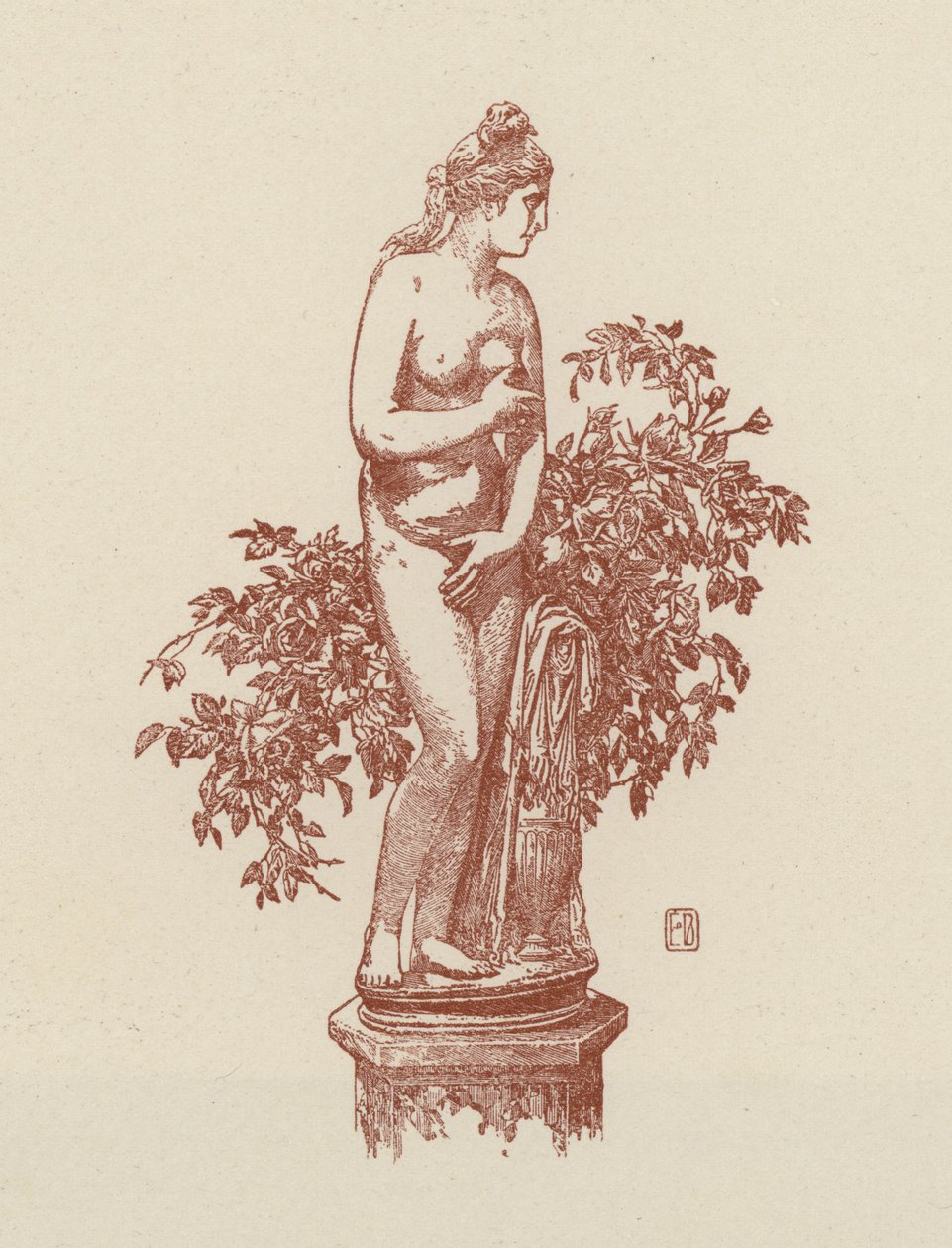 Rom, Kapitolinska Venus (litografi) av Italian School