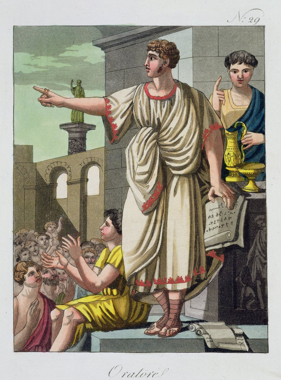 Roman Orator, från LAntica Roma, 1825 av Italian School