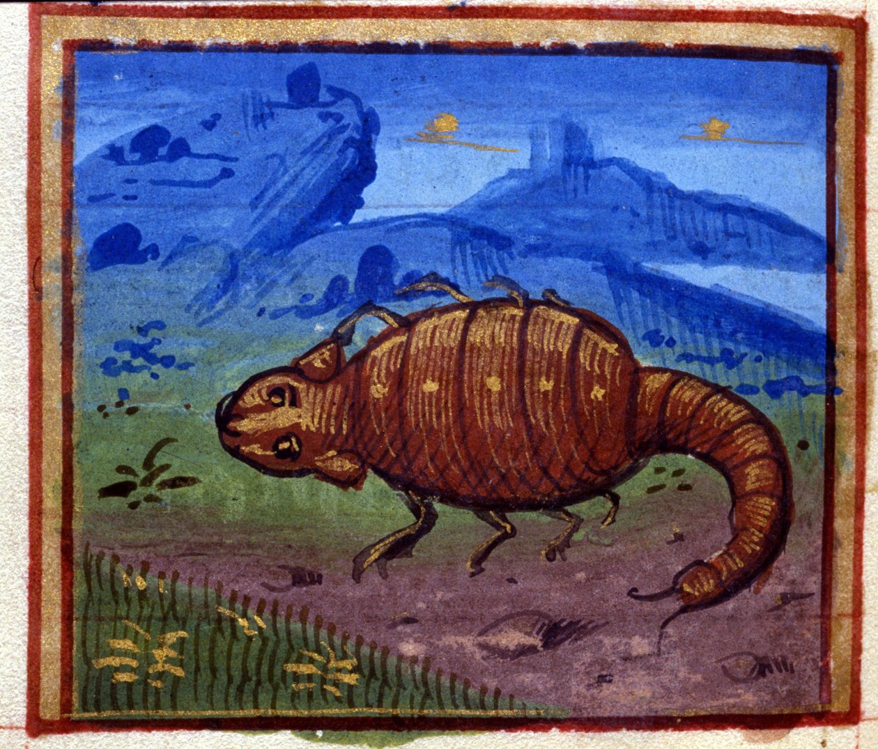 Skorpion tecken. Italienskt horoskop, mitten av 1400-talet. av Italian School