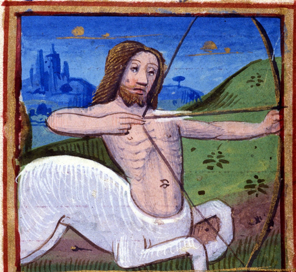 Skyttens tecken. Italienskt horoskop, mitten av 1400-talet. av Italian School