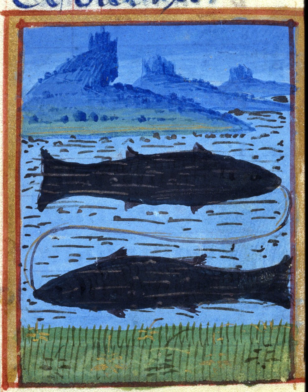 Tecken på fisk. Italienskt horoskop, mitten av 1400-talet. av Italian School