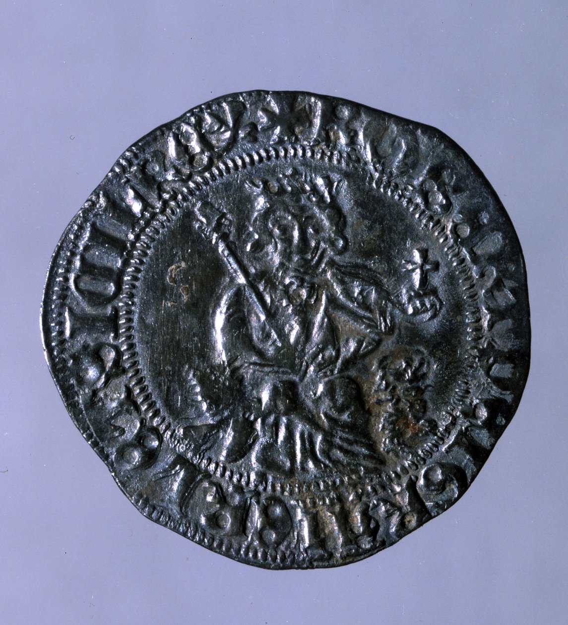 Silvermynt slaget vid tiden för kungen av Neapel Robert I av Anjou (1275-1343). av Italian School