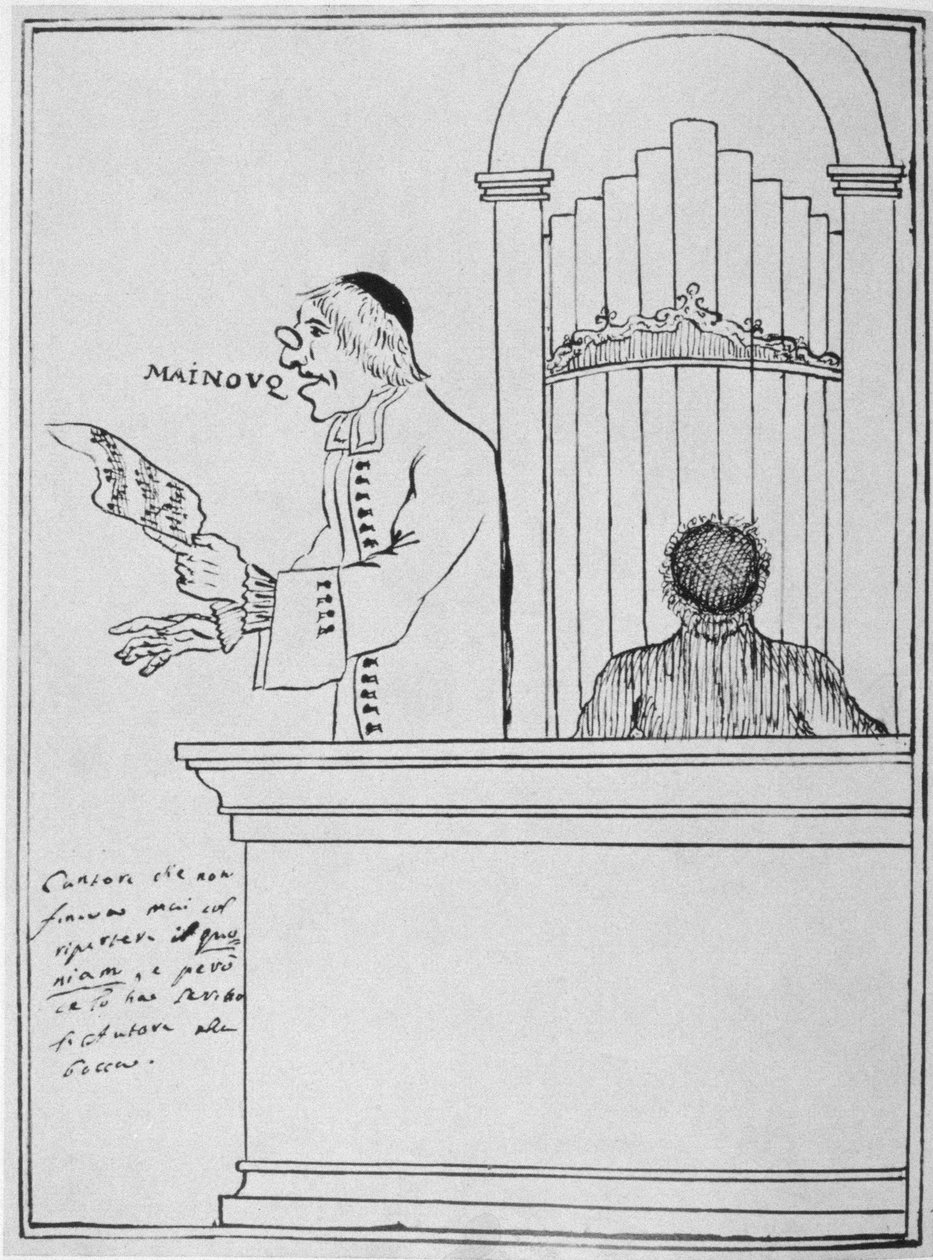 Sångare och organist av Italian School