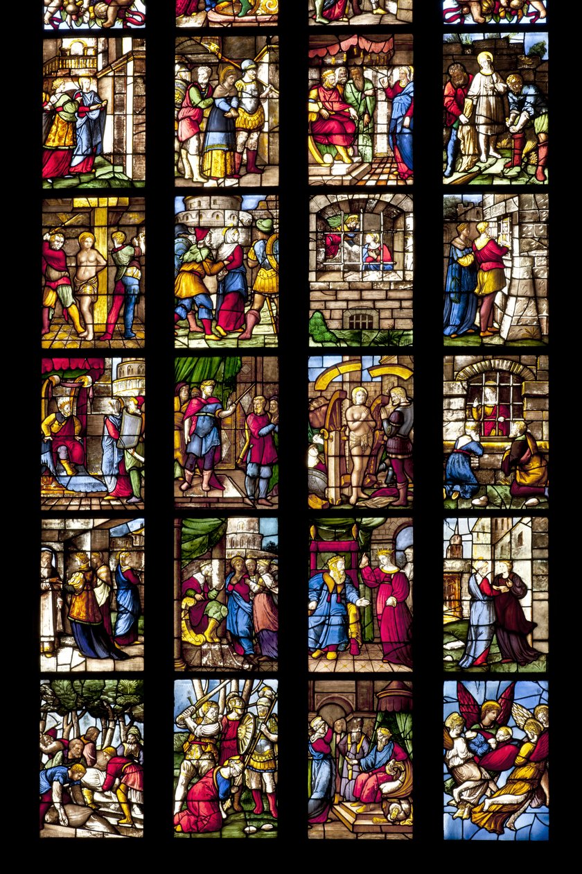 Berättelser om Saint Catherine of Alexandria (målat glas) (detalj av 3619177) av Italian School