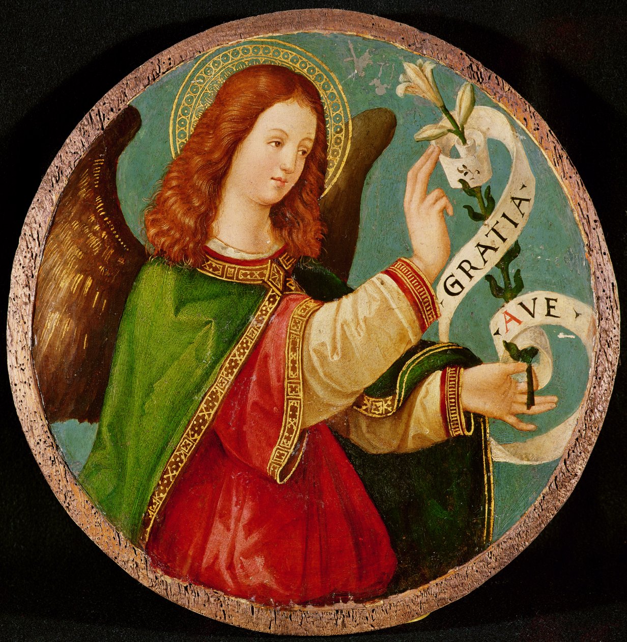 Bebådelsens ängel (olja på panel) av Italian School