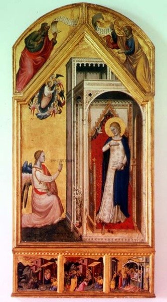 Bebådelsen (tempera på panelen) av Italian School