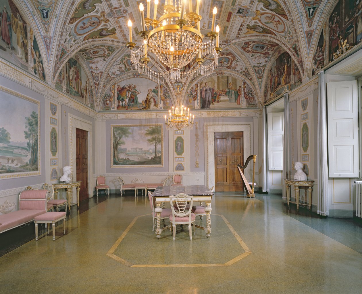 The Audience Room, fresker målade av Matteo Rosselli (1578-1650) 1623 av Italian School