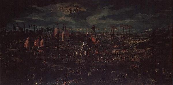Slaget vid Lepanto, 7 oktober 1571 av Italian School