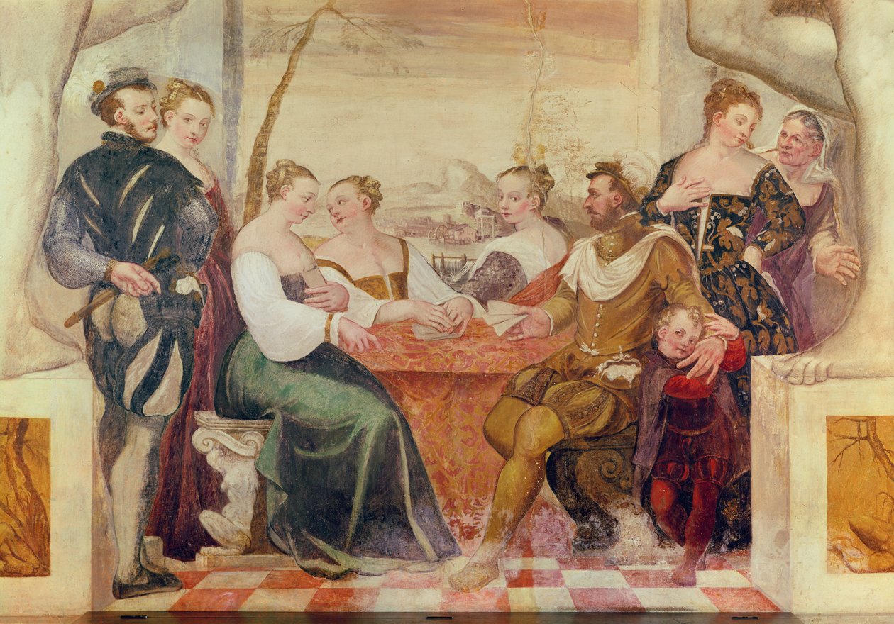 Kortspelet, 1570 av Italian School