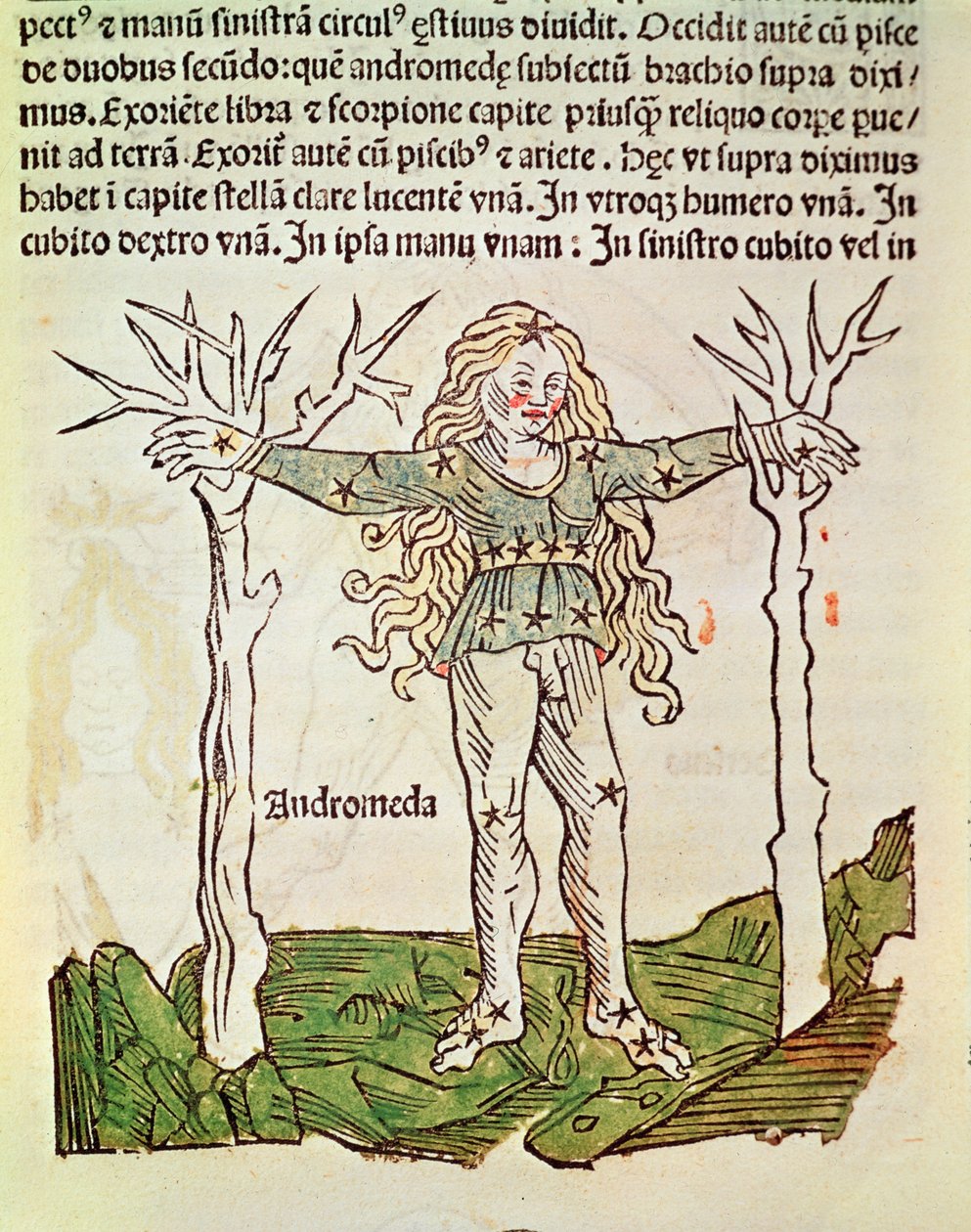 Stjärnbilden Andromeda, en illustration ur C.J. Hyginus