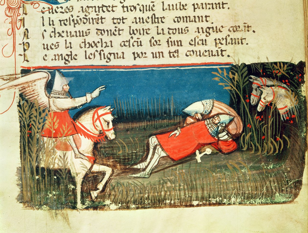 Rolands död, från en venetiansk Codex av Italian School