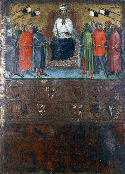 Regeringen återställer kontrollerna på städerna, 1385 av Italian School