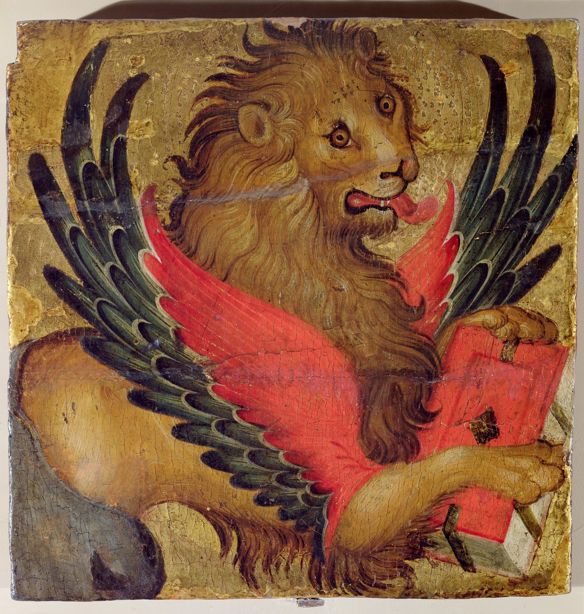 The Lion of St. Mark (olja på panel) av Italian School
