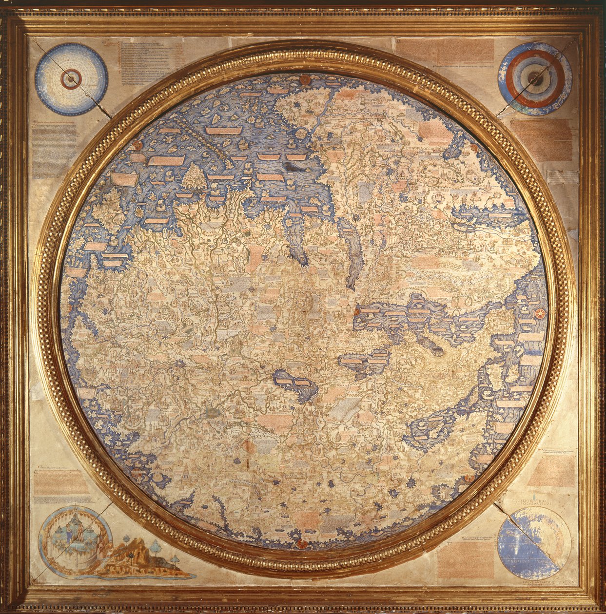 Mappa Mundi av Fra Mauro, en kamaldolesisk munk från klostret San Michele i Murano av Italian School