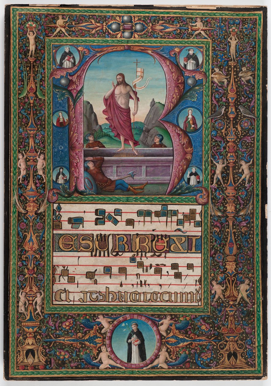 Uppståndelsen, norra Italien, ca 1500 (tempera på veläng) av Italian School