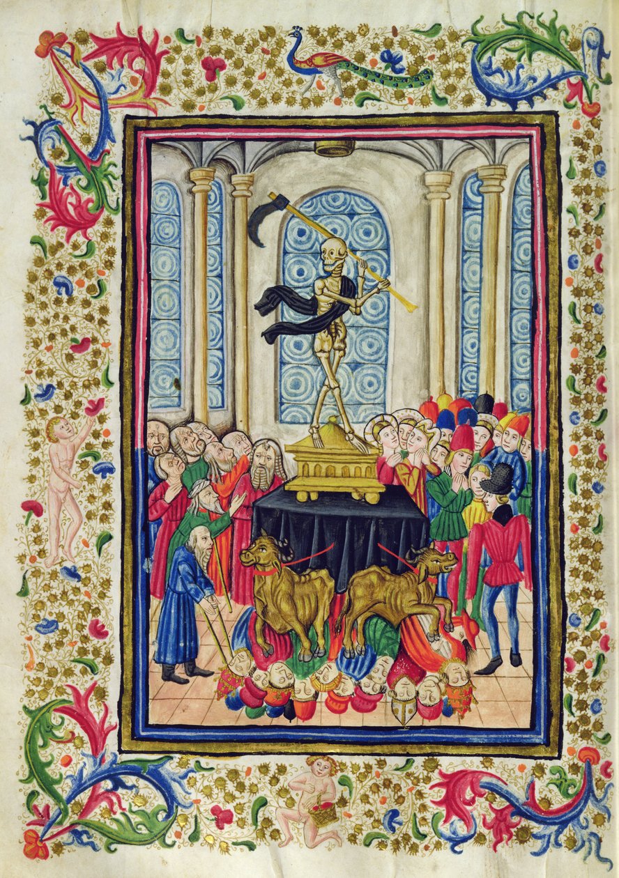 The Triumphs: The Triumph of Death (akvarell på papper) av Italian School