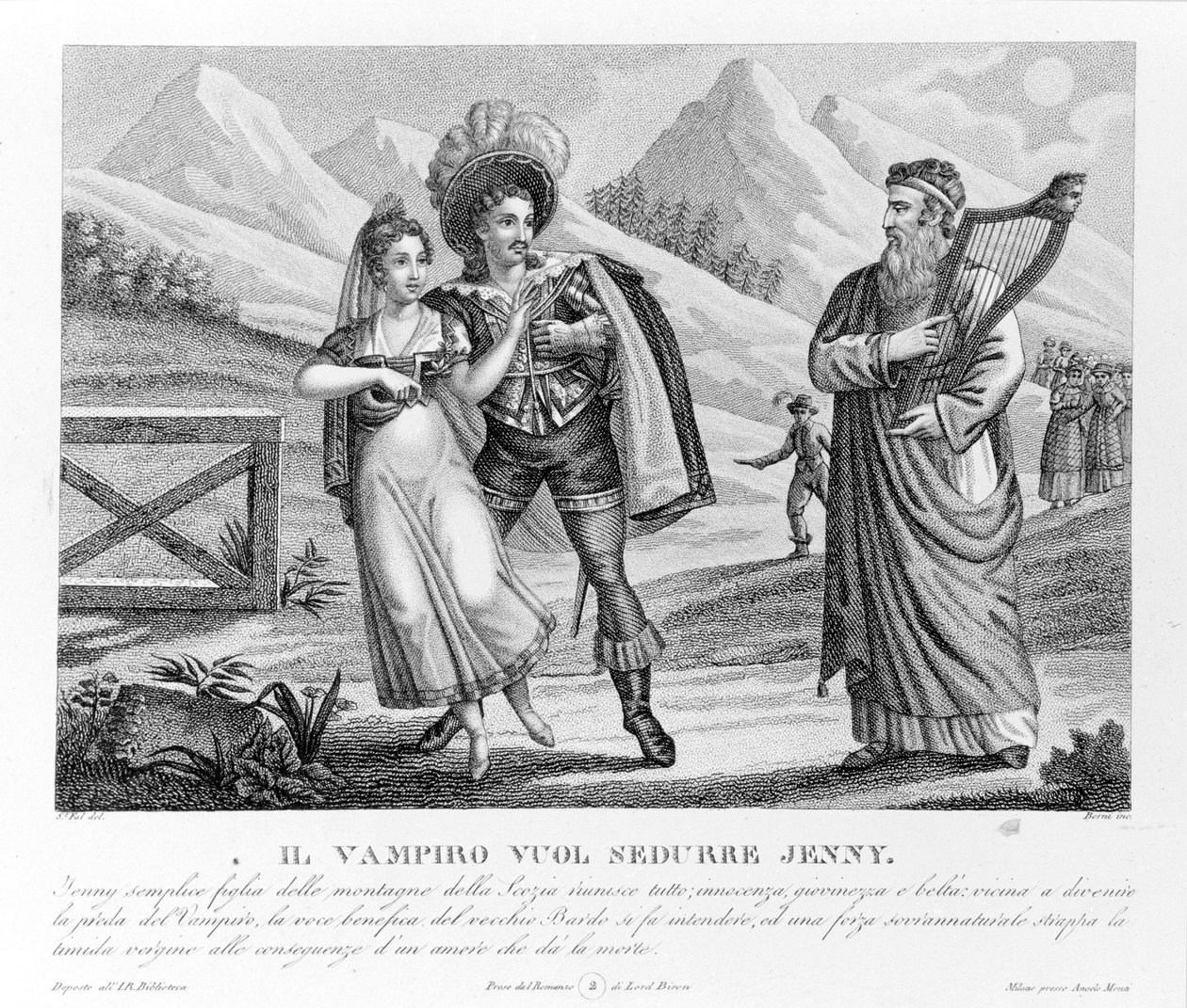 The Vampire Seduces Jenny, illustration från 