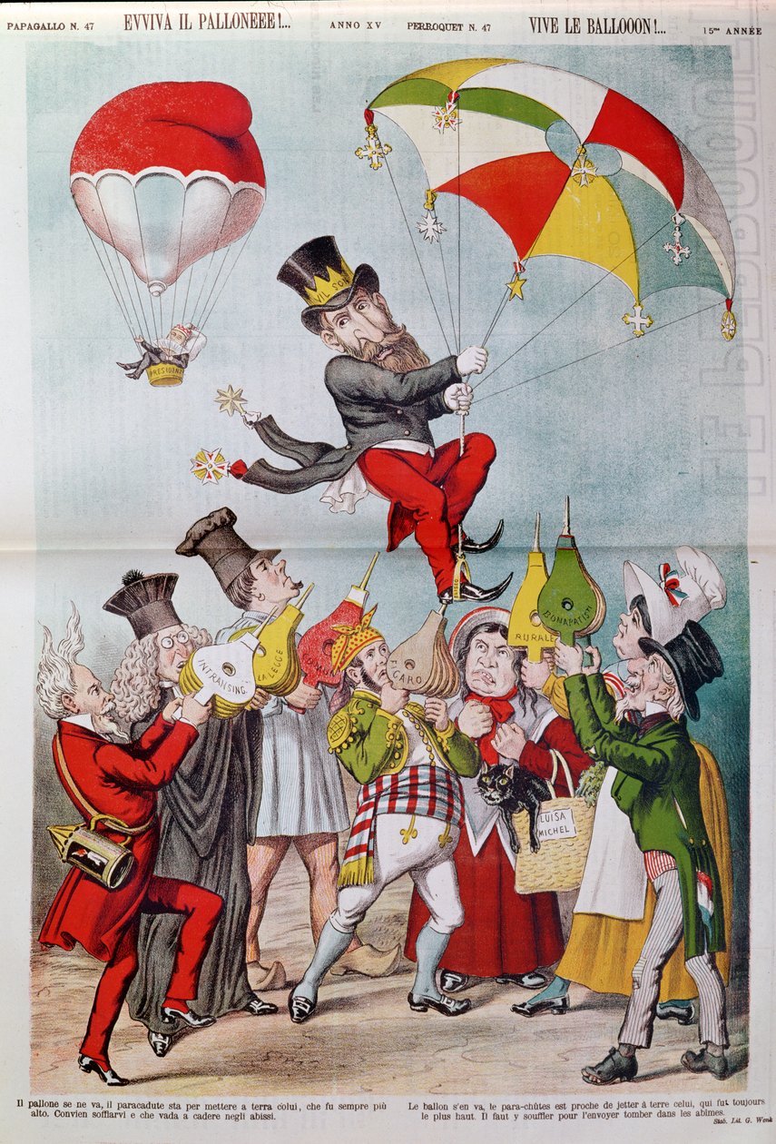 The Wilson Affair 1887, framsidan av Le Perroquet av Italian School